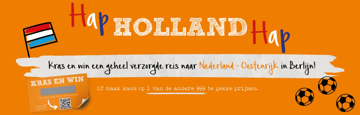 Word jij de gelukkige winnaar van deze fantastische, oranje hoofdprijs?